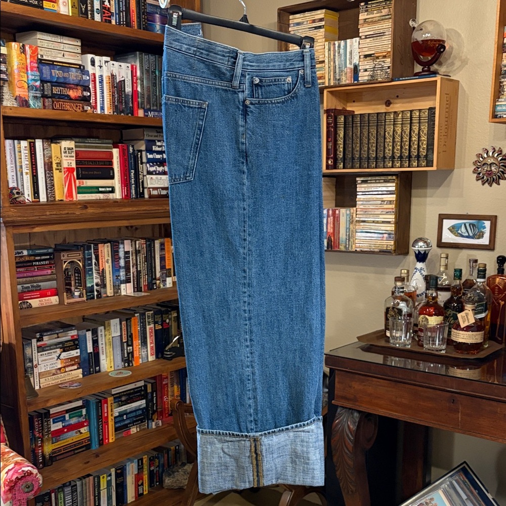 J. Crew Blue Wide Leg Low Rise Jeans